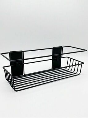 Like New Command Matte Black Bath Caddy Shower Shelf Rust Resistant Organization